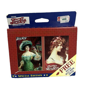 Vintage 1997 Pepsi Cola Hoyle Nostalgic Playing Cards 2 Decks w/ Collector Tin